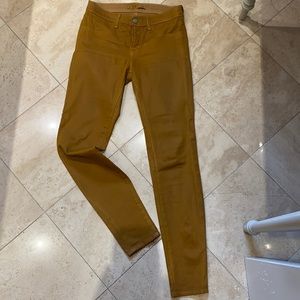 J Brand Coated Leggings Jeans Coated Dijon Size 25